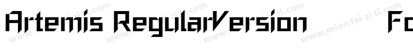Artemis RegularVersion 1001Fontse字体转换